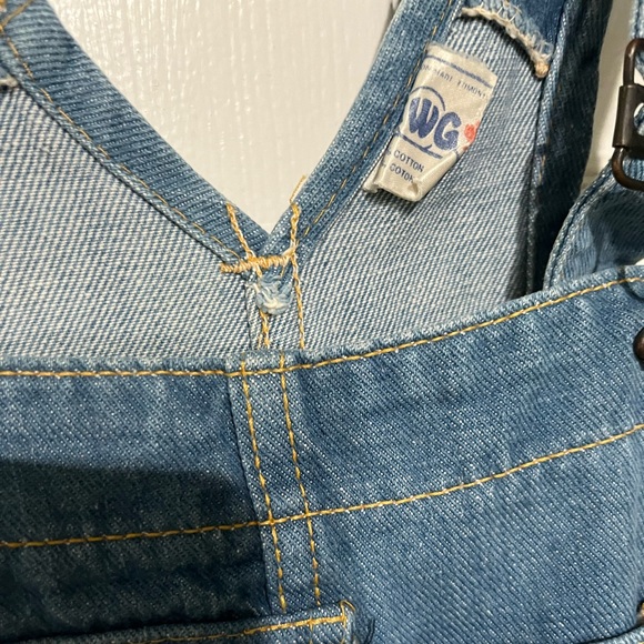 Vintage GWG Scrubbies Bib Overalls Coveralls Dungarees Work Pants Denim Jeans L - Picture 7 of 9